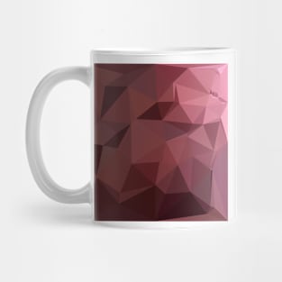 Antique Ruby Abstract Low Polygon Background Mug